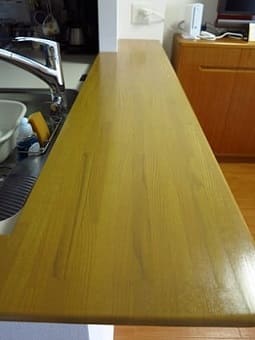 キッチンカウンター再塗装、松戸市、施工前