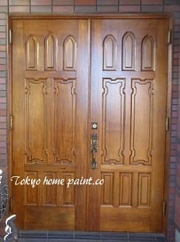 木製玄関ドア塗装、トップ