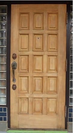 木製玄関ドア塗装村山市4
