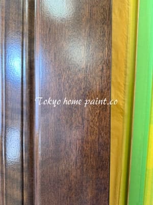 木製玄関ドア塗装・世田谷13