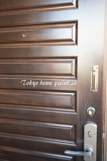木製玄関ドア塗装世田谷17