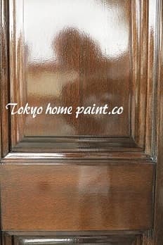 木製玄関ドア塗装、西東京市10