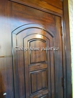 木製玄関ドア塗装大田区10.7