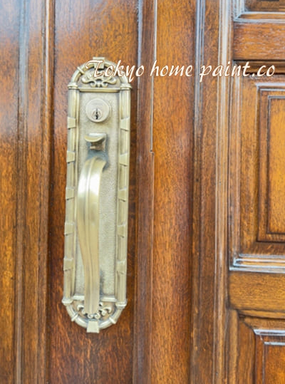 木製ドア修理塗装完了3田谷区