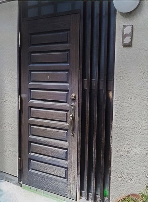 ヤマハ玄関ドア塗装練馬区3_1